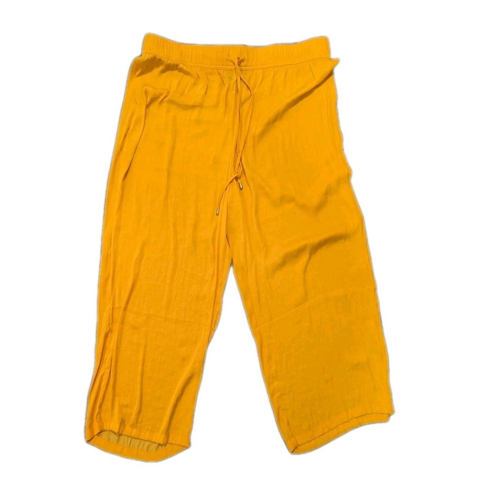 Rachel Roy XL Palazzo Pants‎ Tangerine Pull On High Rise Beach Resort Colorful